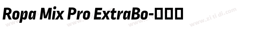 Ropa Mix Pro ExtraBo字体转换